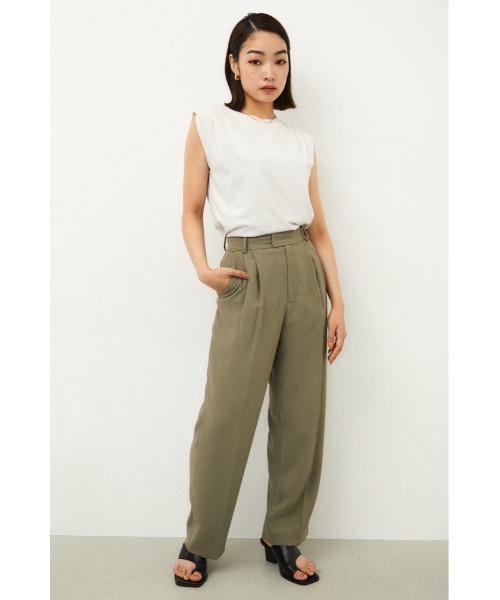 LAGUA GEM（ラグアジェム）の「SHOULDER TUCK CUT TOPS（タンクトップ・レディース・ホワイト/ブラウン/ブラック・FREE）」の7枚目の写真