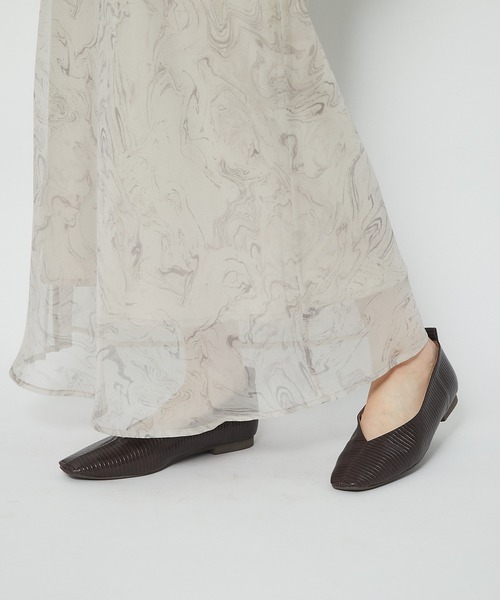 un dix cors（アンディコール）の「mionotis(ミオノティス)　スクエアトゥフラットパンプス（パンプス・レディース・ブラウン/ブラック/ホワイト系その他・37/36/38）」の14枚目の写真