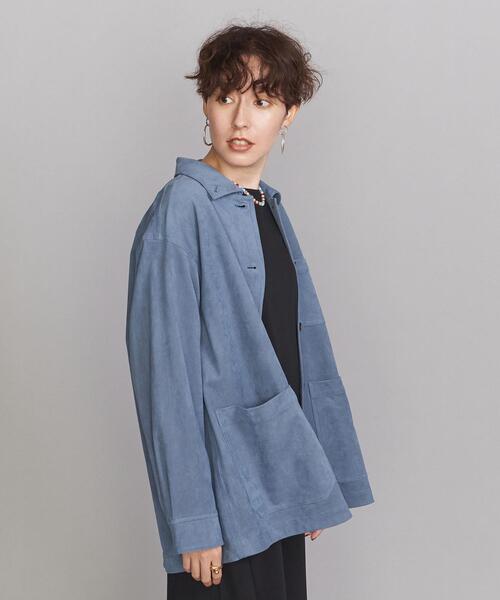 BEAUTY&YOUTH UNITED ARROWS（ビューティーアンドユースユナイテッドアローズ）の「BY フェイクスエードビッグシャツ ∴（シャツ/ブラウス・レディース・コバルトブルー/ライム/ベージュ・FREE）」の15枚目の写真