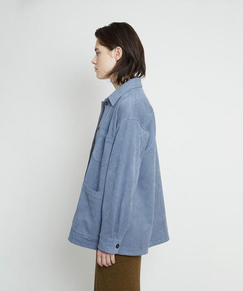 BEAUTY&YOUTH UNITED ARROWS（ビューティーアンドユースユナイテッドアローズ）の「BY フェイクスエードビッグシャツ ∴（シャツ/ブラウス・レディース・コバルトブルー/ライム/ベージュ・FREE）」の16枚目の写真