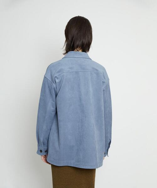 BEAUTY&YOUTH UNITED ARROWS（ビューティーアンドユースユナイテッドアローズ）の「BY フェイクスエードビッグシャツ ∴（シャツ/ブラウス・レディース・コバルトブルー/ライム/ベージュ・FREE）」の17枚目の写真