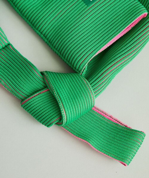 LASTFRAME(ラストフレーム)の「ツートーンオビバッグ L21207(ハンドバッグ・レディース・ブラック/グリーン・FREE)」の12枚目の写真