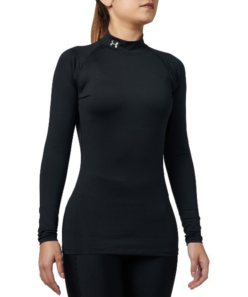 UNDER ARMOUR(アンダーアーマー)の「UAヒートギア コンプレッション モック シャツ(トレーニング/レディース)(Tシャツ/カットソー・レディース・ホワイト/ブラック・M/L/XL/S)」の2枚目の写真