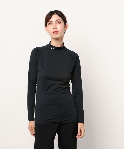 UNDER ARMOUR(アンダーアーマー)の「UAヒートギア コンプレッション モック シャツ(トレーニング/レディース)(Tシャツ/カットソー・レディース・ホワイト/ブラック・M/L/XL/S)」の5枚目の写真