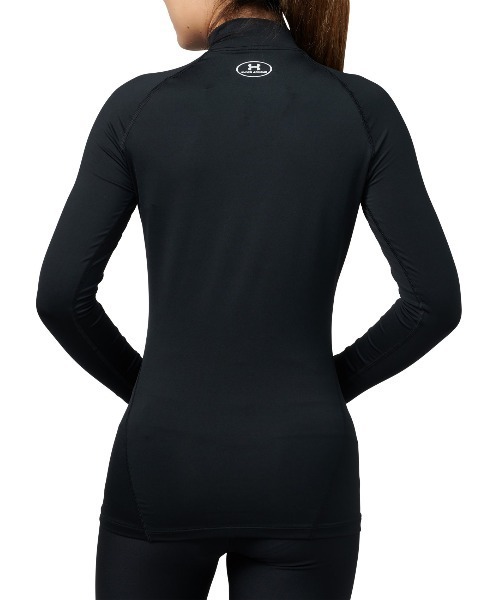 UNDER ARMOUR(アンダーアーマー)の「UAヒートギア コンプレッション モック シャツ(トレーニング/レディース)(Tシャツ/カットソー・レディース・ホワイト/ブラック・M/L/XL/S)」の4枚目の写真