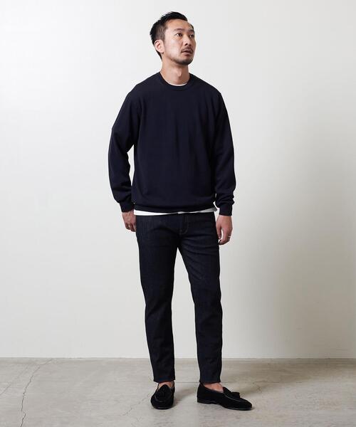 UNITED ARROWS(ユナイテッドアローズ)の「<UNITED ARROWS> ハイゲージ クルーネック ニット(ニット/セーター・メンズ・ブラック/ネイビー/ダークグレー/ナチュラル/ライラック・S/M/L/XL)」の10枚目の写真