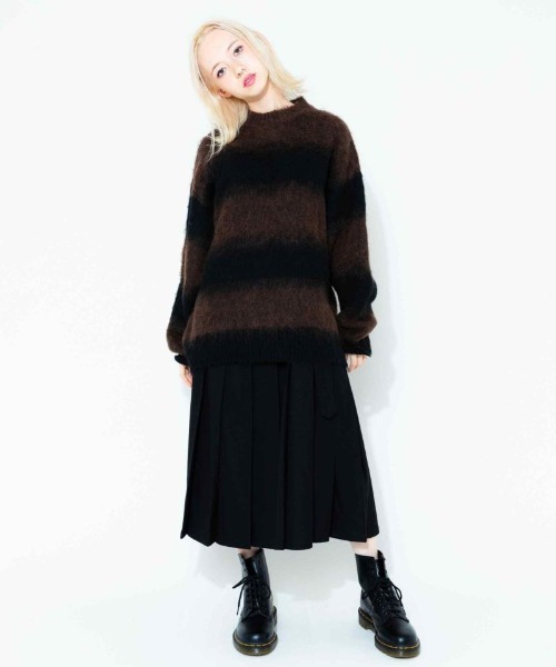 Candy Stripper（キャンディストリッパー）の「FLUFFY BORDER ニット（ニット/セーター・レディース・ラベンダー/ライトブルー/ブラウン・2）」の19枚目の写真