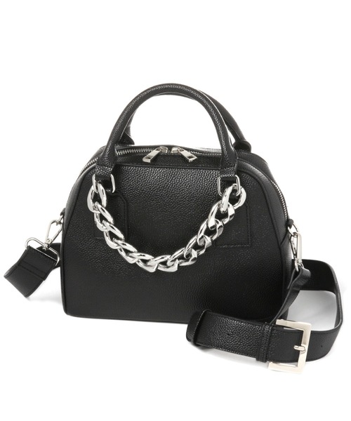 PAGEBOY（ページボーイ）の「チェーンミニボストンバッグ（ショルダーバッグ・レディース・ブラック/オフホワイト/グリーン/シルバー/ブルー・FREE）」の13枚目の写真