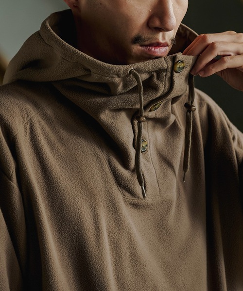 GORDON MILLER(ゴードンミラー)の「GORDON MILLER(ゴードンミラー) MICRO FLEECE ANORAK ( マイクロフリースアノラック)(2colors)(Men's)(21A-GM013)(パーカー・メンズ・ブラック/タン・M/L)」の18枚目の写真
