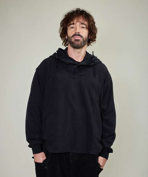 GORDON MILLER(ゴードンミラー)の「GORDON MILLER(ゴードンミラー) MICRO FLEECE ANORAK ( マイクロフリースアノラック)(2colors)(Men's)(21A-GM013)(パーカー・メンズ・ブラック/タン・M/L)」の11枚目の写真