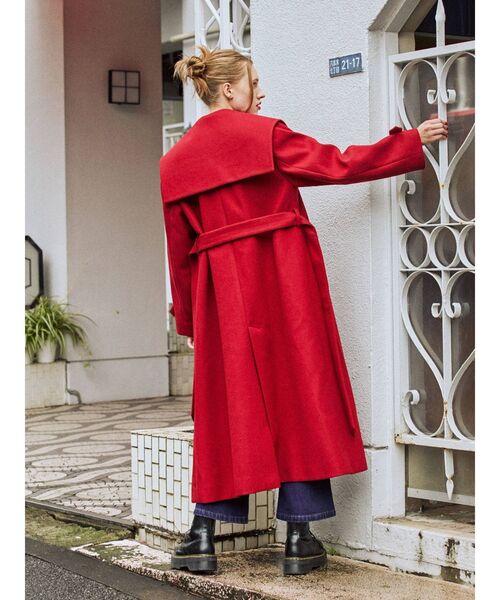 jouetie（ジュエティ）の「セーラーカラーコート（チェスターコート・レディース・ベージュ/ネイビー/レッド・MEDIUM）」の9枚目の写真