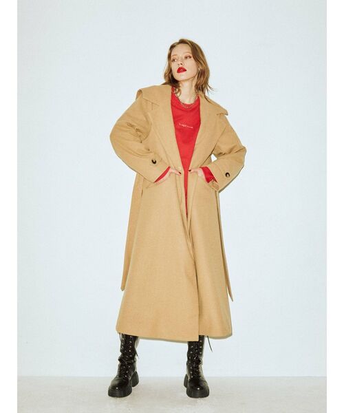 jouetie（ジュエティ）の「セーラーカラーコート（チェスターコート・レディース・ベージュ/ネイビー/レッド・MEDIUM）」の16枚目の写真