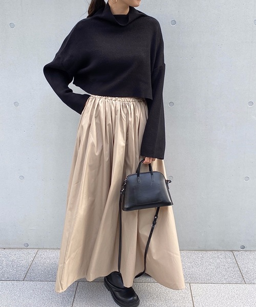 StyleSea（スタイルシー）の「メッシュニットショートプルオーバー（ニット/セーター・レディース・オフホワイト/ベージュ/ブラック/アイボリー/ホワイト系その他/グレイッシュベージュ/ブラウン系その他・MEDIUM/FREE）」の18枚目の写真