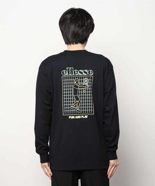 ellesse（エレッセ）の「ellesse LS テニスボーイ ティー（Tシャツ/カットソー・メンズ・ブラック・L/XL/M）」の3枚目の写真