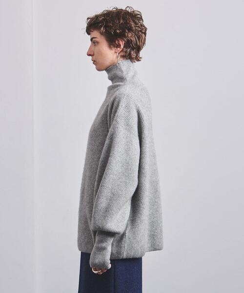 BATONER(バトナー)の「<BATONER(バトナー)>ハイネック チュニックニット(ニット/セーター・レディース・グレー/オリーブ・1)」の9枚目の写真