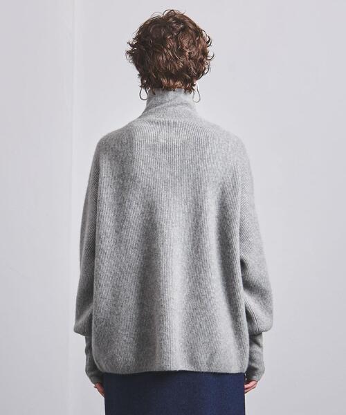 BATONER(バトナー)の「<BATONER(バトナー)>ハイネック チュニックニット(ニット/セーター・レディース・グレー/オリーブ・1)」の6枚目の写真