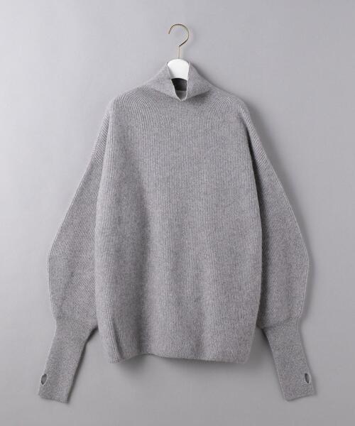 BATONER(バトナー)の「<BATONER(バトナー)>ハイネック チュニックニット(ニット/セーター・レディース・グレー/オリーブ・1)」の12枚目の写真