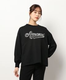 アニマルロゴプリントトップス