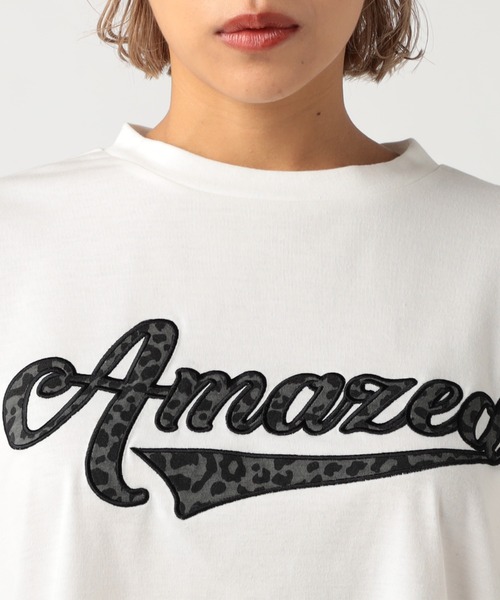 CECIL McBEE（セシルマクビー）の「アニマルロゴプリントトップス（Tシャツ/カットソー・レディース・ブラック/オフホワイト・MEDIUM）」の8枚目の写真