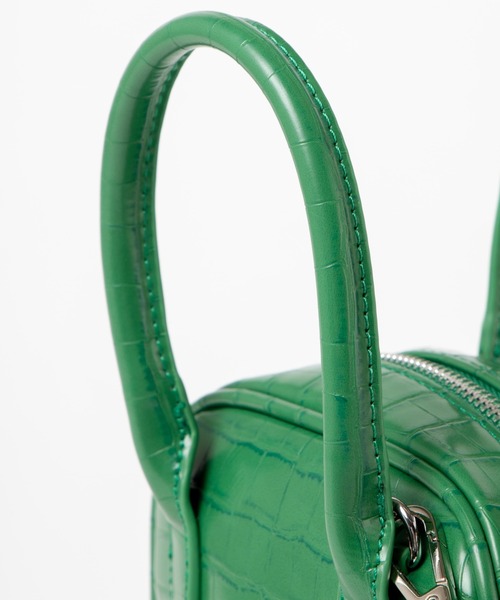 WEGO(ウィゴー)の「WEGO/台形ボストンショルダーバッグ(ショルダーバッグ・レディース・ブラウン/その他1/グリーン/ブラック/オフホワイト・FREE)」の11枚目の写真