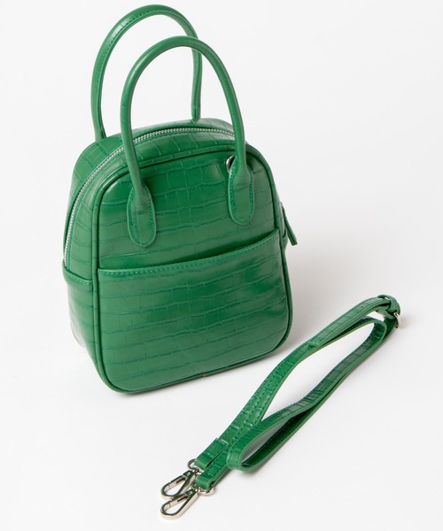 WEGO(ウィゴー)の「WEGO/台形ボストンショルダーバッグ(ショルダーバッグ・レディース・ブラウン/その他1/グリーン/ブラック/オフホワイト・FREE)」の15枚目の写真