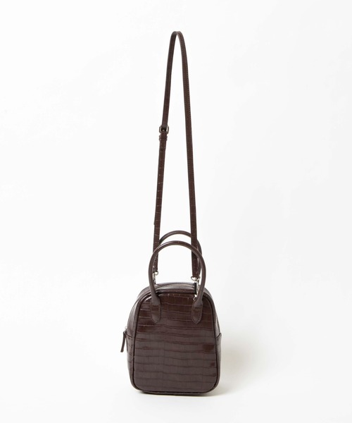 WEGO(ウィゴー)の「WEGO/台形ボストンショルダーバッグ(ショルダーバッグ・レディース・ブラウン/その他1/グリーン/ブラック/オフホワイト・FREE)」の21枚目の写真