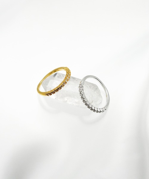 SIGNAL（シグナル）の「【SIGNAL/ シグナル】Half Eternity Ring　/ ハーフエタニティーリング（リング・レディース・シルバー/ゴールド・#11）」の3枚目の写真