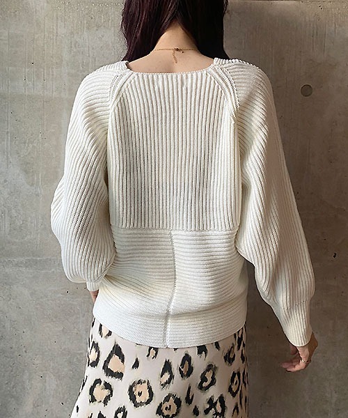 GALENA（ガレナ）の「【GALENA/ガレナ】クロス編みニット（ニット/セーター・レディース・ライトピンク/ホワイト/ライトブルー/ブラック・FREE）」の11枚目の写真