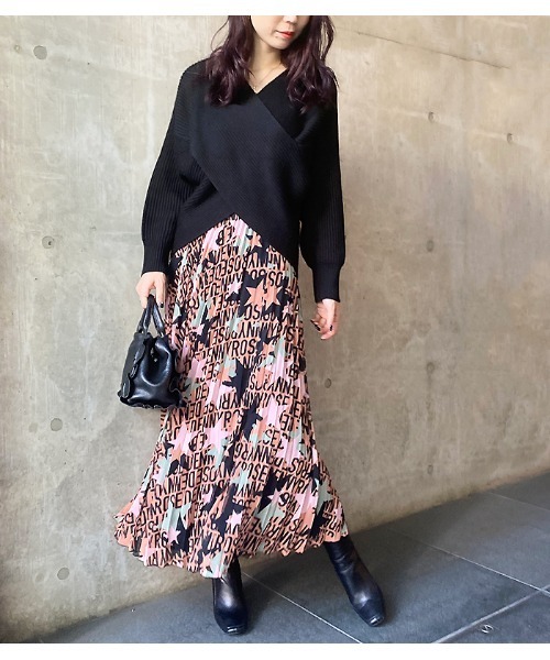 GALENA（ガレナ）の「【GALENA/ガレナ】クロス編みニット（ニット/セーター・レディース・ライトピンク/ホワイト/ライトブルー/ブラック・FREE）」の15枚目の写真