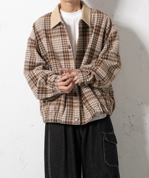 PairPair(ペアペア)の「起毛チェックブルゾン(ユニセックス)(ブルゾン・レディース・モカ/キャメル・MEDIUM/LARGE)」の17枚目の写真