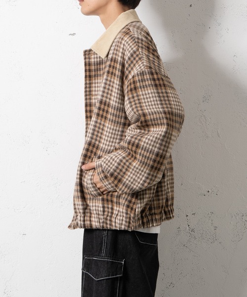 PairPair(ペアペア)の「起毛チェックブルゾン(ユニセックス)(ブルゾン・レディース・モカ/キャメル・MEDIUM/LARGE)」の18枚目の写真