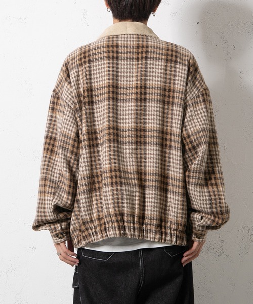 PairPair(ペアペア)の「起毛チェックブルゾン(ユニセックス)(ブルゾン・レディース・モカ/キャメル・MEDIUM/LARGE)」の19枚目の写真