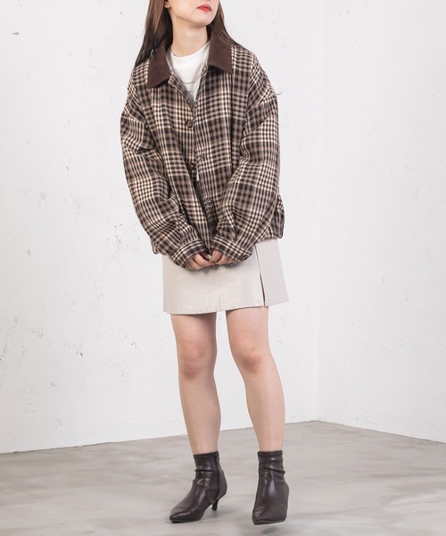 PairPair(ペアペア)の「起毛チェックブルゾン(ユニセックス)(ブルゾン・レディース・モカ/キャメル・MEDIUM/LARGE)」の22枚目の写真