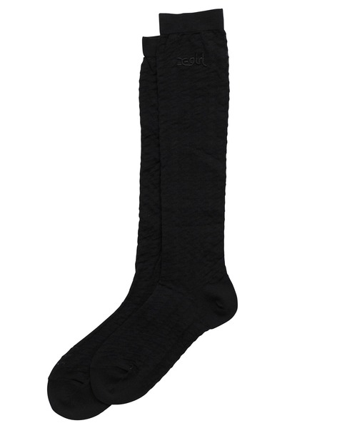 X-girl（エックスガール）の「SHEER HIGH SOCKS（ソックス/靴下・レディース・ブラック/ブラウン・ONE SIZE）」の4枚目の写真