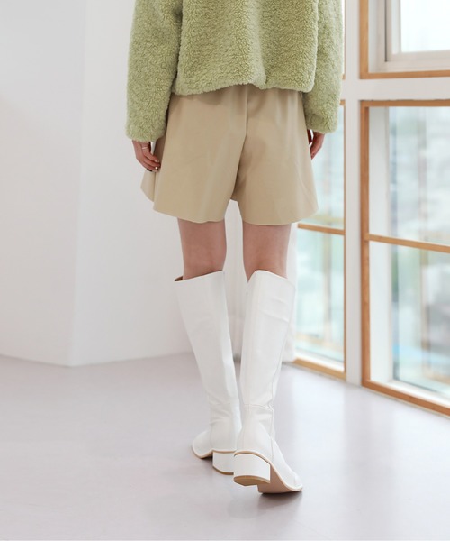 by muni:r（バイ ムニール）の「Aライン ショートパンツ（スカート・レディース・ブラック/ベージュ/ブラウン・FREE）」の17枚目の写真