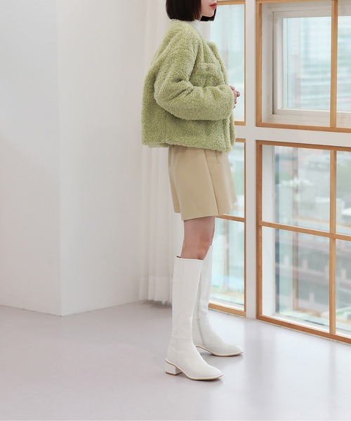 by muni:r（バイ ムニール）の「Aライン ショートパンツ（スカート・レディース・ブラック/ベージュ/ブラウン・FREE）」の19枚目の写真