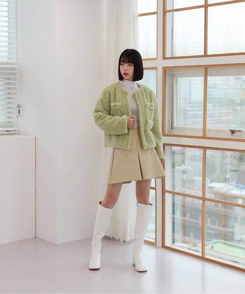 by muni:r（バイ ムニール）の「Aライン ショートパンツ（スカート・レディース・ブラック/ベージュ/ブラウン・FREE）」の22枚目の写真