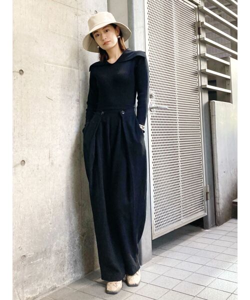 EMODA（エモダ）の「オーバーカラーデコルテニット（ニット/セーター・レディース・ブラック/パープル/グレー/ライム・FREE）」の19枚目の写真