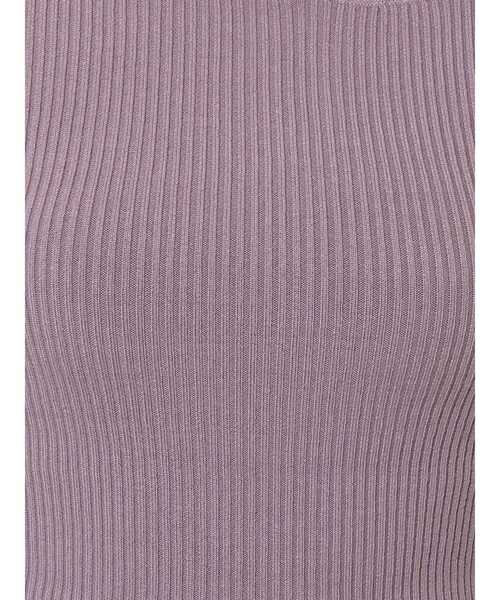 EMODA（エモダ）の「オーバーカラーデコルテニット（ニット/セーター・レディース・ブラック/パープル/グレー/ライム・FREE）」の5枚目の写真