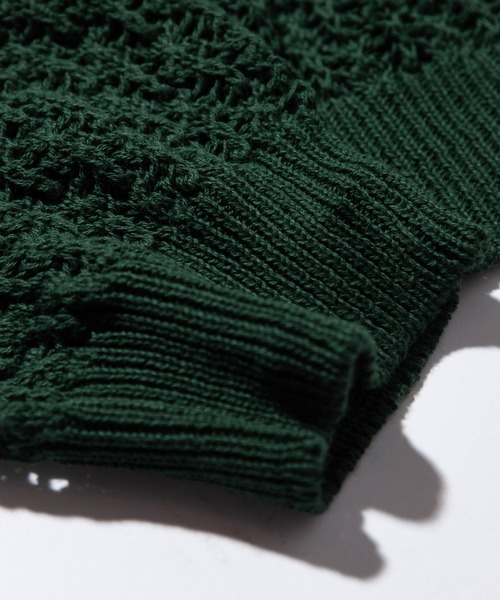 glamb（グラム）の「Openwork Cardgian / オープンワークカーディガン（カーディガン/ボレロ・メンズ・ブラック/グリーン/イエロー・L/M/S）」の4枚目の写真