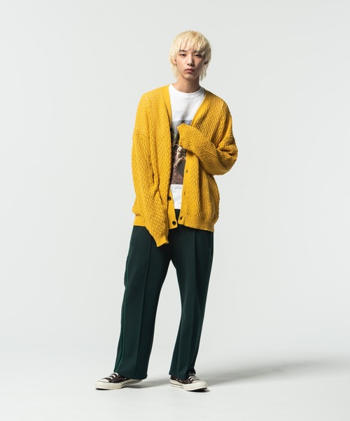 glamb（グラム）の「Openwork Cardgian / オープンワークカーディガン（カーディガン/ボレロ・メンズ・ブラック/グリーン/イエロー・L/M/S）」の11枚目の写真