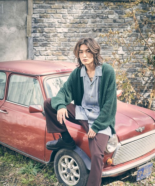 glamb（グラム）の「Openwork Cardgian / オープンワークカーディガン（カーディガン/ボレロ・メンズ・ブラック/グリーン/イエロー・L/M/S）」の7枚目の写真