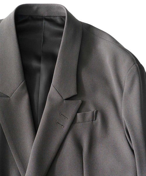 SHAREEF（シャリーフ）の「GEORGETTE DOUBLE JK（テーラードジャケット・メンズ・ブラック/グリーン/チャコール・1/2）」の11枚目の写真