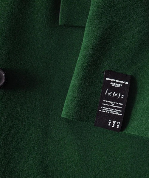 SHAREEF（シャリーフ）の「GEORGETTE DOUBLE JK（テーラードジャケット・メンズ・ブラック/グリーン/チャコール・1/2）」の22枚目の写真