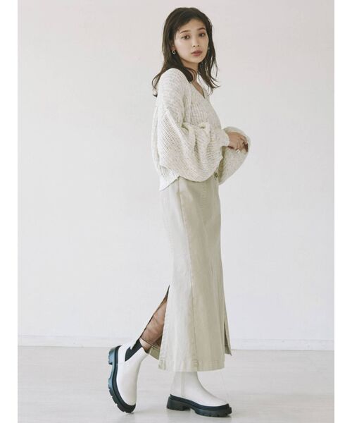 MURUA（ムルーア）の「サイドゴアショートブーツ（ブーツ・レディース・ブラック/アイボリー・35/36/37）」の6枚目の写真