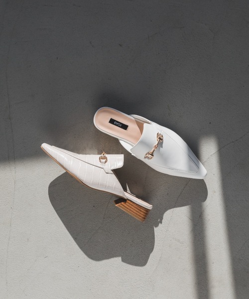 EVOL by Cream（イーボルバイクリーム）の「ZOZOTOWN限定【EVOL】EVOL by Cream ビットローファーミュール AS30463（ローファー・レディース・アイボリー/ホワイト/ブラック・L/S/LL/M）」の22枚目の写真