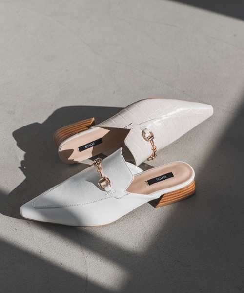 EVOL by Cream（イーボルバイクリーム）の「ZOZOTOWN限定【EVOL】EVOL by Cream ビットローファーミュール AS30463（ローファー・レディース・アイボリー/ホワイト/ブラック・L/S/LL/M）」の21枚目の写真