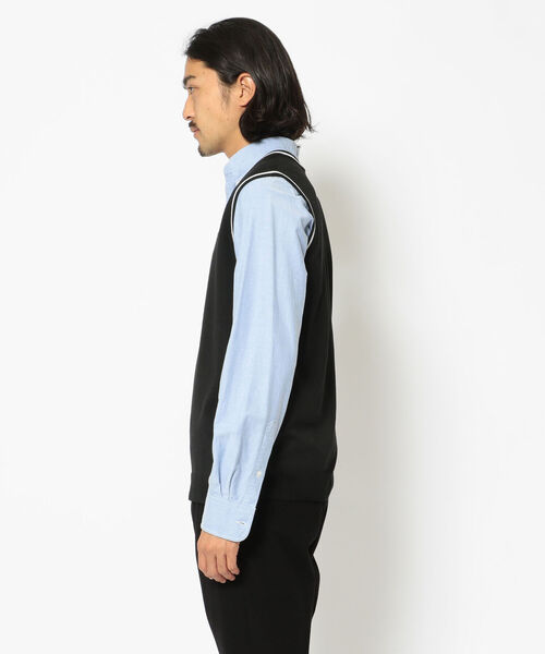 RAWLIFE(ロウライフ)の「BACK SPIN!/バックスピン!/The Rolling Stones Shoes LOGO KNIT VEST(ベスト・メンズ・レッド/ブラック・MEDIUM/LARGE/X-LARGE)」の3枚目の写真