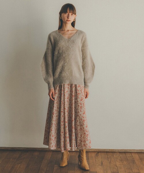 CLANE（クラネ）の「【CLANE/クラネ】ジャカードフラワーフレア