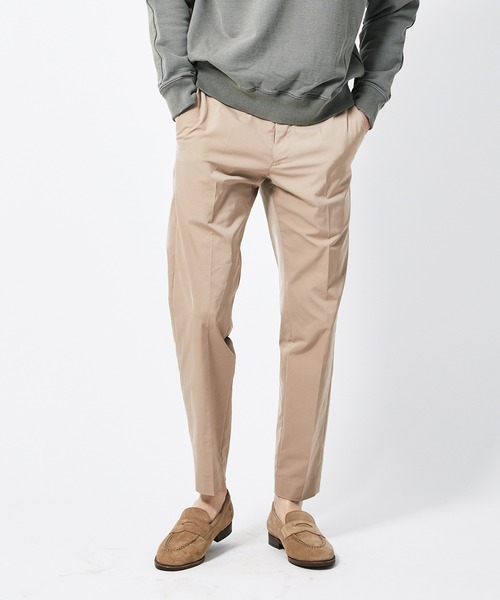 junhashimoto(ジュンハシモト)の「P04 TUCK LESS PANTS(その他パンツ・メンズ・ブラック/ベージュ・4/3/5/2)」の1枚目の写真